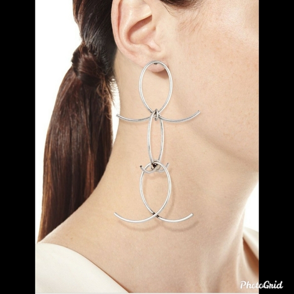 NWT Silver Dannijo Drop Earrings - Picture 1 of 2